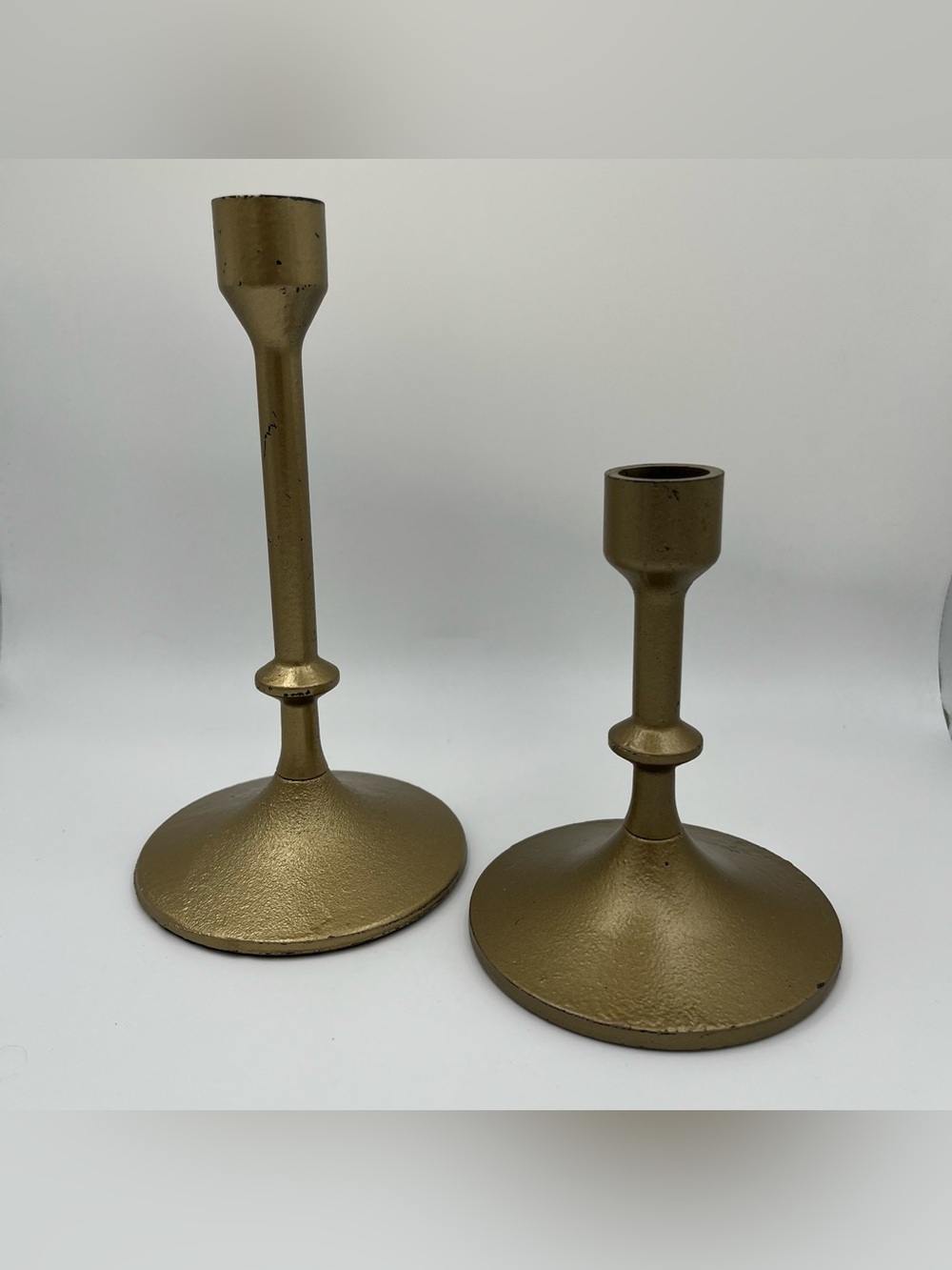 Brass Candlestick Taper Candle Holders - Set of 2